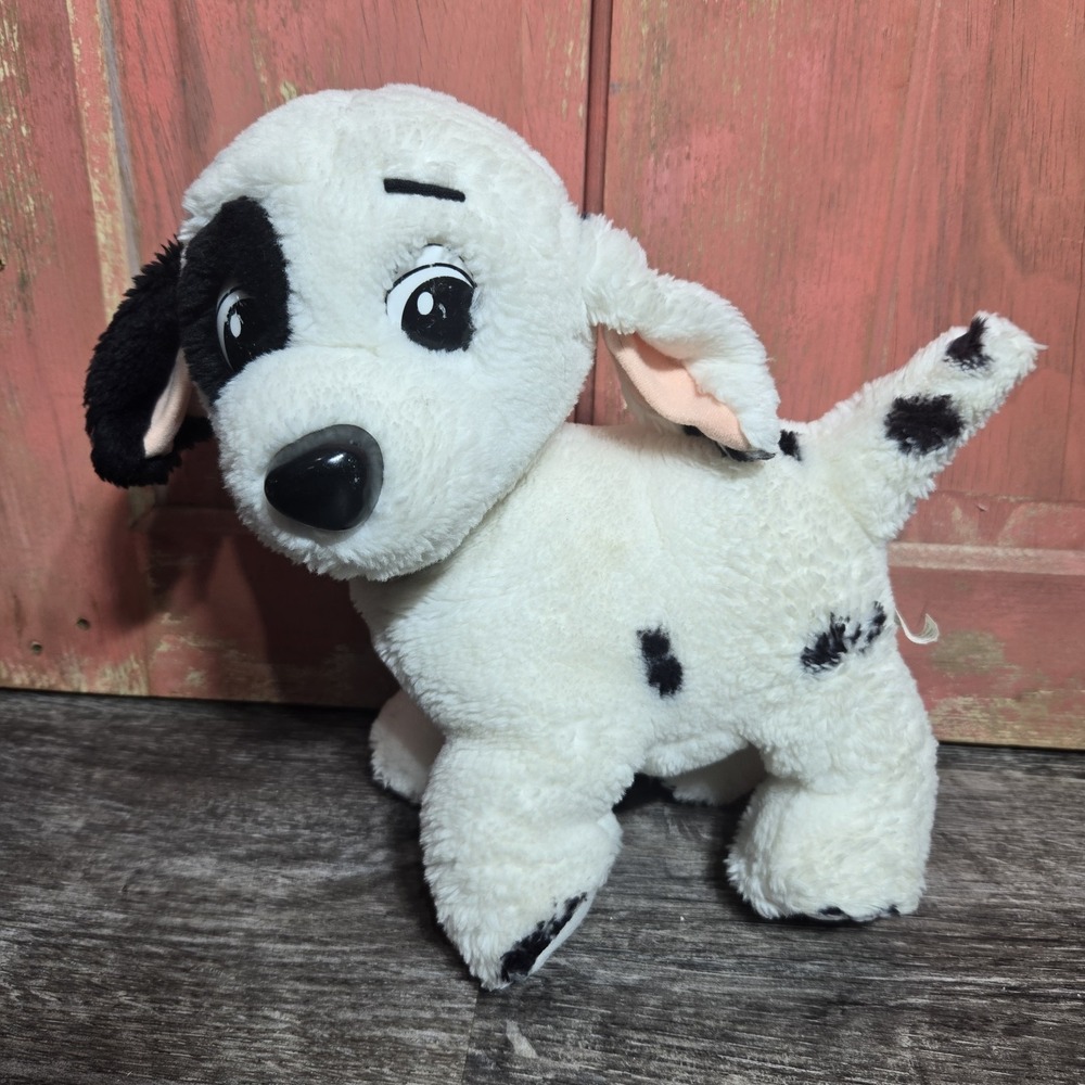 Vintage 101 Dalmations Patch Stuffed Animal Dog Plush Toy 1991 Mattel Well Loved